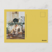 Kerstfotoserie 2 | Gele Happy Holiday Briefkaart (Achterkant)