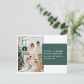 Kerstfotoserie 2 | Green Happy Holiday Briefkaart (Staand voorkant)