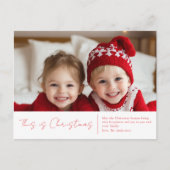 Kerstfotoserie | Briefkaart Rode Joy (Voorkant)