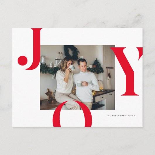 Kerstfotoserie | Briefkaart Rode Joy (Voorkant)