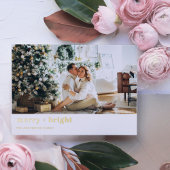 Kerstfotoserie | Merry + Bright | Folie Feestdagen Briefkaart