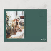 Kerstfotoserie | Merry + Bright Groen Briefkaart (Achterkant)