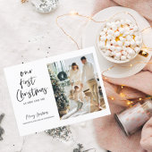 Kerstfotoserie | Ons eerste kerstbericht Briefkaart