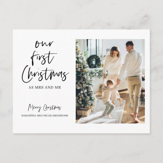 Kerstfotoserie | Ons eerste kerstbericht Briefkaart (Voorkant)