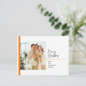 Kerstfotoserie | Oranje kerst Briefkaart (Staand voorkant)