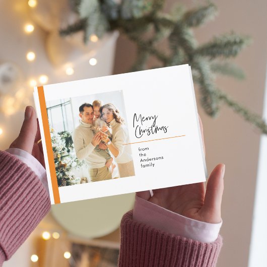 Kerstfotoserie | Oranje kerst Briefkaart