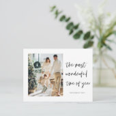 Kerstfotoserie | Prachtige vakantiewagen Feestdagenkaart (Staand voorkant)