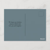 Kerstfotoserie | Prettige feestdagen Blauw Briefkaart (Achterkant)