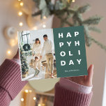 Kerstfotoserie | Prettige feestdagen Groen Briefkaart<br><div class="desc">Kerstfotoserie | Prettige feestdagen Groen</div>