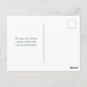 Kerstfotoserie | Prettige feestdagen Roze Briefkaart (Achterkant)