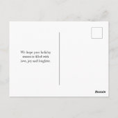 Kerstfotoserie | Prettige feestdagen Roze Briefkaart (Achterkant)