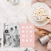 Kerstfotoserie | Prettige feestdagen Roze Briefkaart