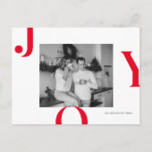 Kerstfotoserie | Rode Joy Briefkaart (Voorkant)