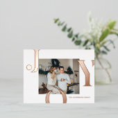 Kerstfotoserie | Roos Goud Joy Briefkaart (Staand Voorkant)