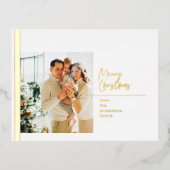 Kerstfotoserie | Vrolijk kerstfeest Folie Feestdagen Briefkaart (Voorkant)