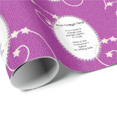 Kerstfotosjabloon - Orchid Knit Pattern Cadeaupapier (Rol Hoek)