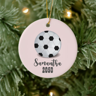 Kerstfotosporten Eenvoudig geluid Voetbal Keramisch Ornament