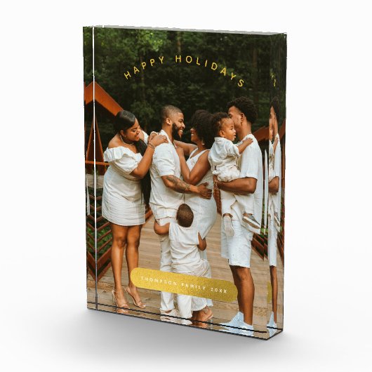 Kerstfototentoonstelling met gouden aangepaste fot fotoblokken (Rechts)