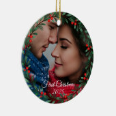 Kerstfotoversiering Keramisch Ornament (Rechts)