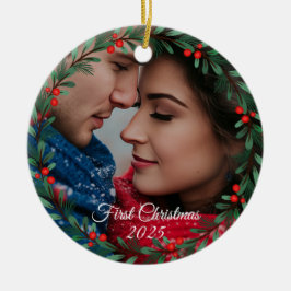 Kerstfotoversiering Keramisch Ornament