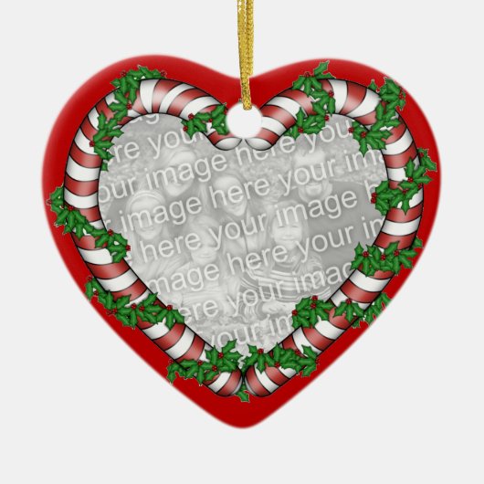 Kerstfotoversiering Keramisch Ornament (Voorkant)