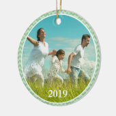 Kerstfotoversiering Keramisch Ornament (Links)