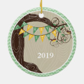 Kerstfotoversiering Keramisch Ornament (Achterkant)