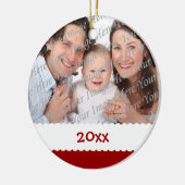 Kerstfotoversiering Keramisch Ornament (Links)