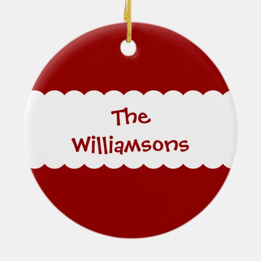 Kerstfotoversiering Keramisch Ornament (Achterkant)
