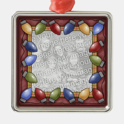 Kerstfotoversiering Metalen Ornament (Voorkant)