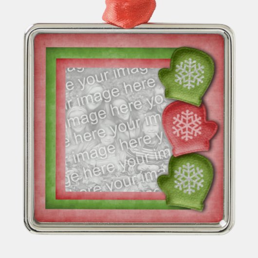 Kerstfotoversiering Metalen Ornament (Voorkant)
