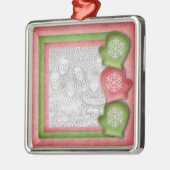 Kerstfotoversiering Metalen Ornament (Links)