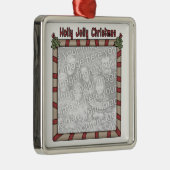 Kerstfotoversiering Metalen Ornament (Rechts)