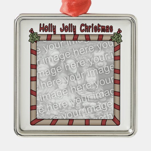 Kerstfotoversiering Metalen Ornament (Voorkant)