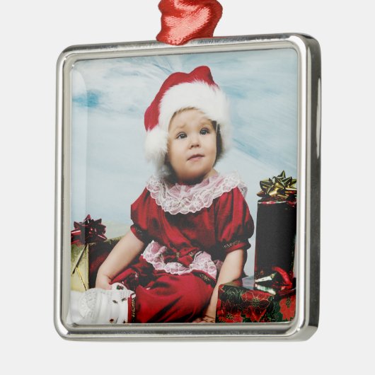 Kerstfotoversiering Metalen Ornament (Links)
