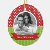 kerstfotoversieringen keramisch ornament (Links)