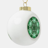 Kerstfractaal ontwerp ~ Kaleidoscoop ~ * ~ Keramische Bal Ornament (Links)