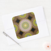 kerstfractal vierkante sticker (Envelop)