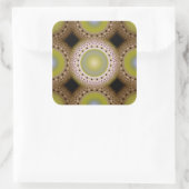 kerstfractal vierkante sticker (Tas)