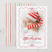 Kerstframe geboorteaankondiging feestdagenkaart (Voorkant / Achterkant)