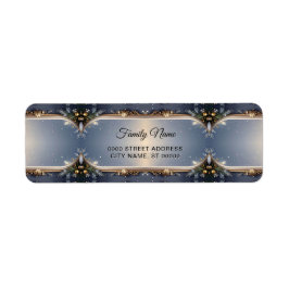 Kerstframe retouradreslabel etiket