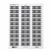 Kerstframe retouradreslabel etiket (Full Sheet)
