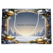Kerstframe Vakantie Cgiftas Groot Cadeauzakje (Voorkant)
