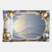 Kerstframe Vakantie Keukendoek Theedoek (Horizontaal)