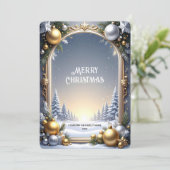 Kerstframe Vakantiegroet Feestdagenkaart (Staand voorkant)