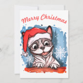 kerstfranje feestdagenkaart (Voorkant)