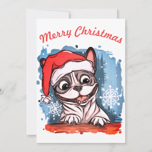 kerstfranje feestdagenkaart (Voorkant)