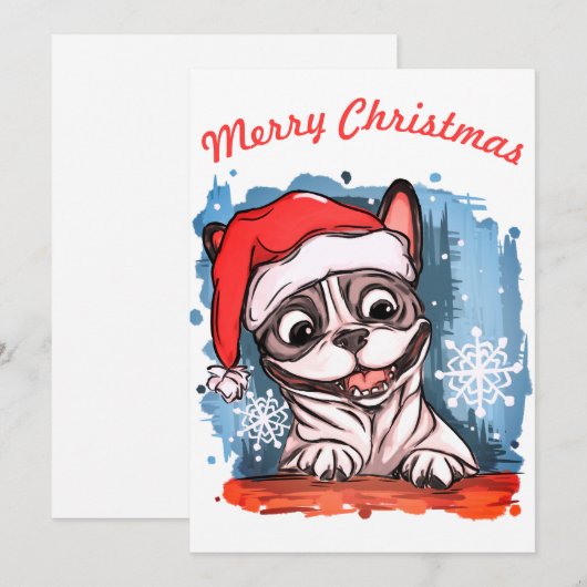 kerstfranje feestdagenkaart (Voorkant / Achterkant)