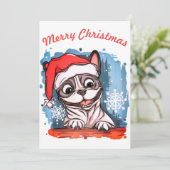 kerstfranje feestdagenkaart (Staand voorkant)