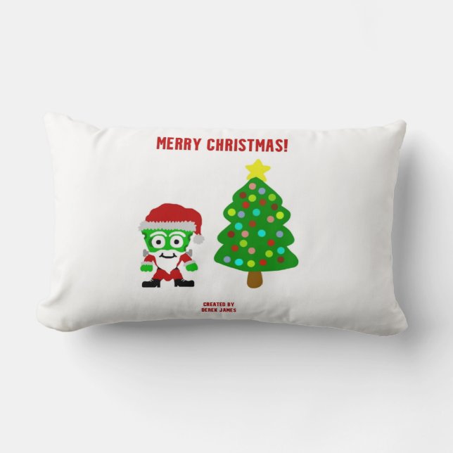 KerstFrankenCheese Lumbar Pillow Kussen (Voorkant)